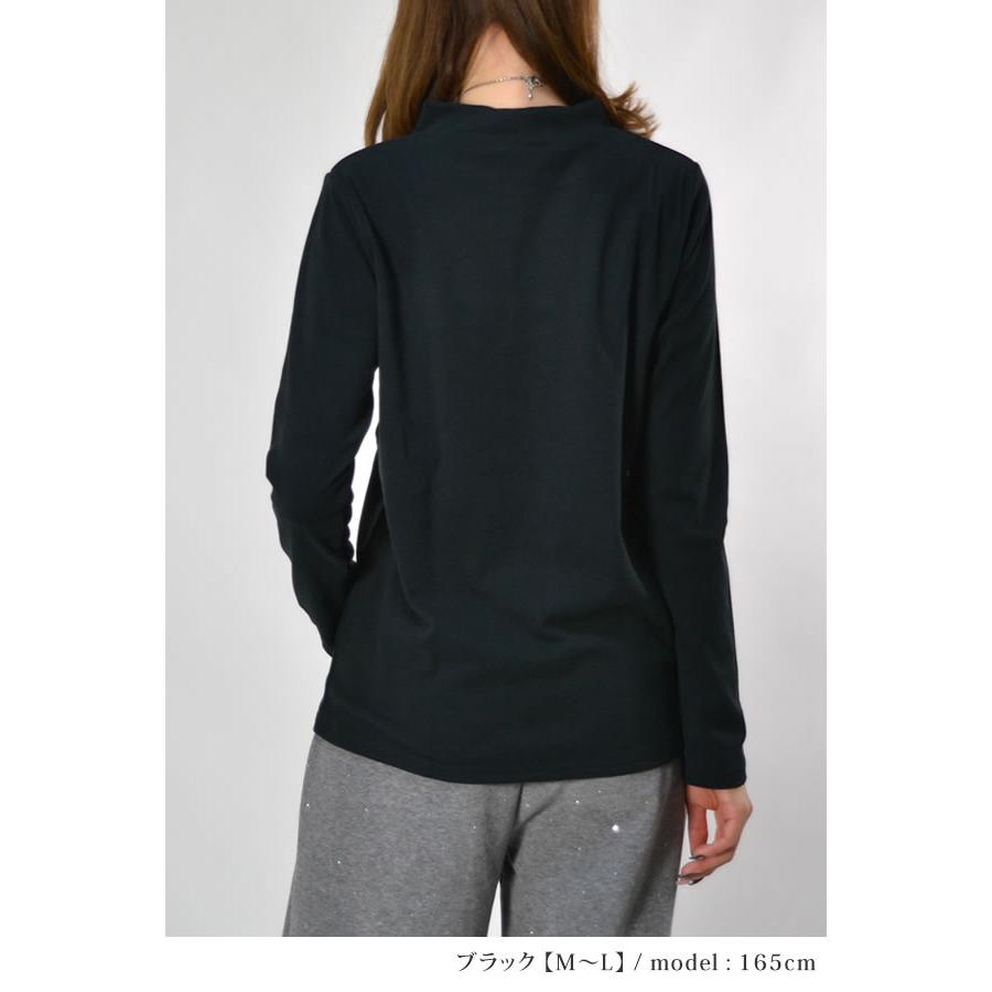 レディース インナー カットソー プルオーバー ハイネック ストレッチ 無地 防寒 発熱 長袖 レイヤード 定番 秋 冬 春 スムース 起毛 |  | 06