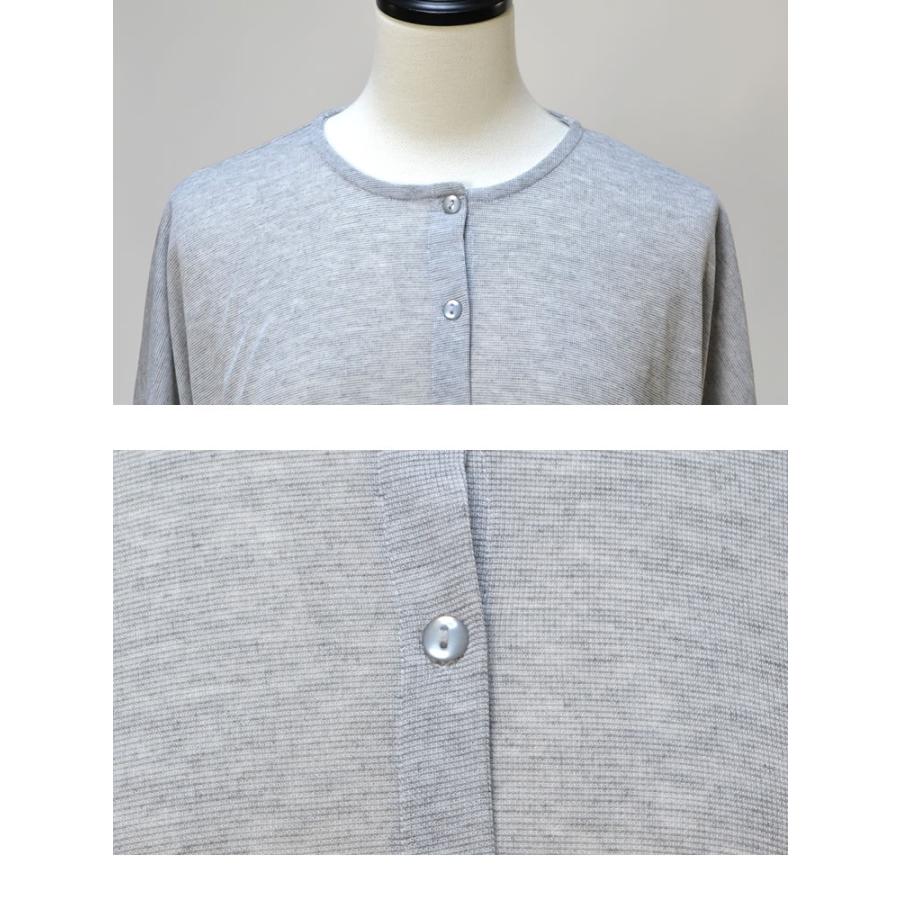 【メール便送料無料】UV＆COOL指穴付クルーネックカーディガン◆レディース uvカット 指穴付 カーディガン 紫外線対策 冷房対策 薄手 春 夏 羽織 アウター |  | 18