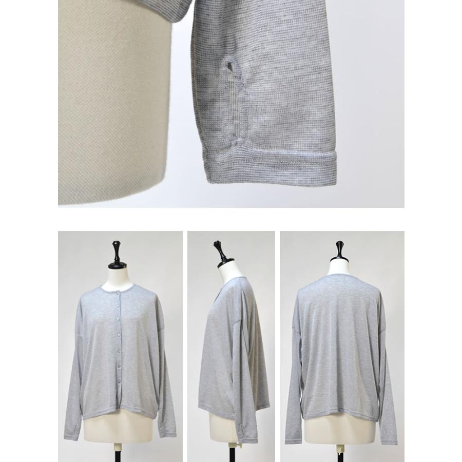 【メール便送料無料】UV＆COOL指穴付クルーネックカーディガン◆レディース uvカット 指穴付 カーディガン 紫外線対策 冷房対策 薄手 春 夏 羽織 アウター |  | 19