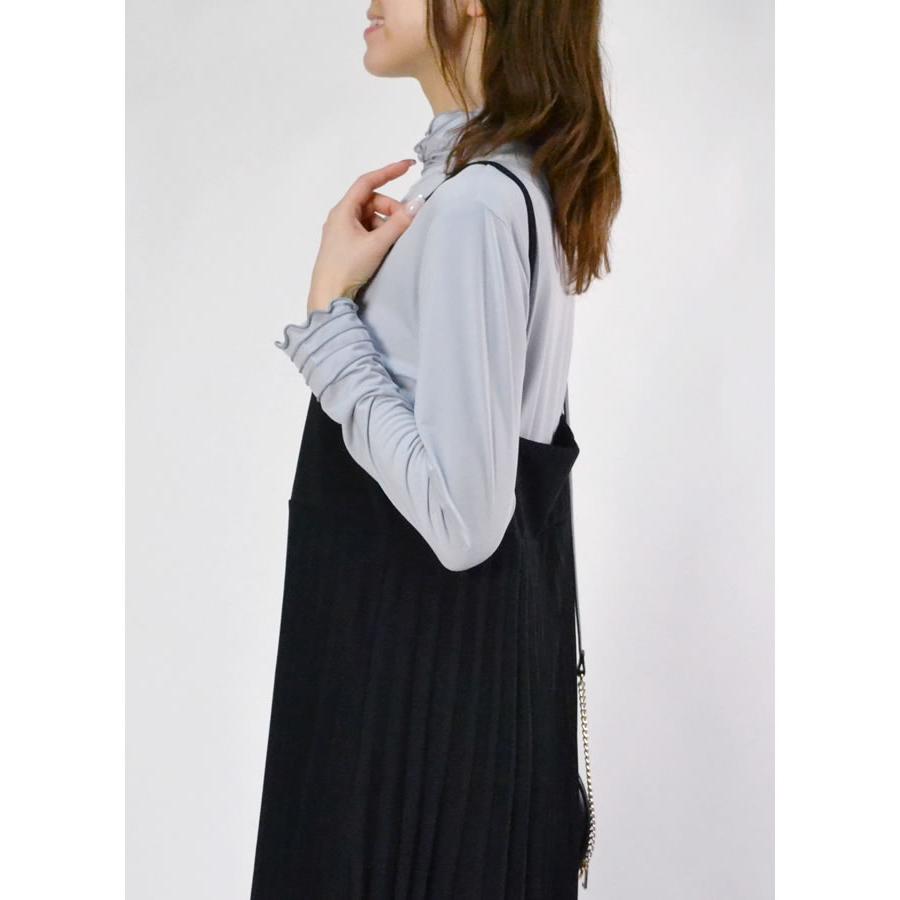 レディース カットソー インナー ボトルネック 長袖 トップス メロー ストレッチ メロウ フリル ハイネック レイヤード 定番 春 秋 冬 |  | 15