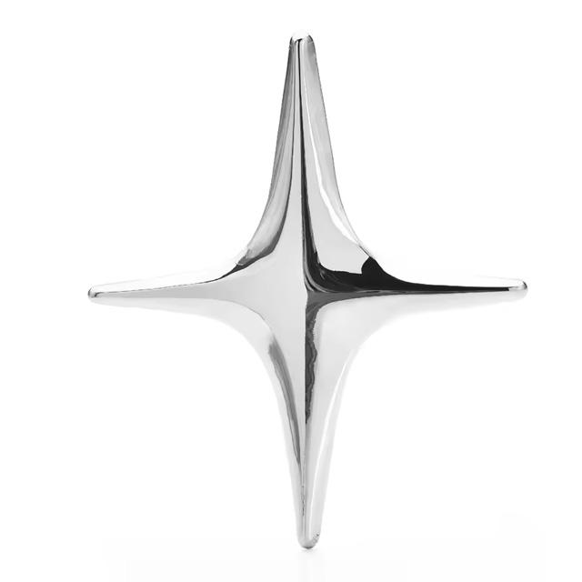 ピンズ ピン バッジ ブローチ バッヂ ( シルバー 銀 ) メタルスター 星