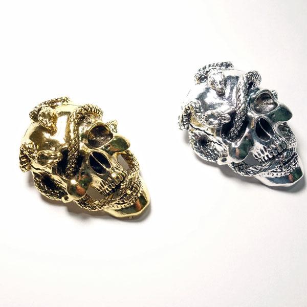 ピンズ ピン バッジ ブローチ バッヂ ( 銀 シルバー スネーク 蛇 ヘビ