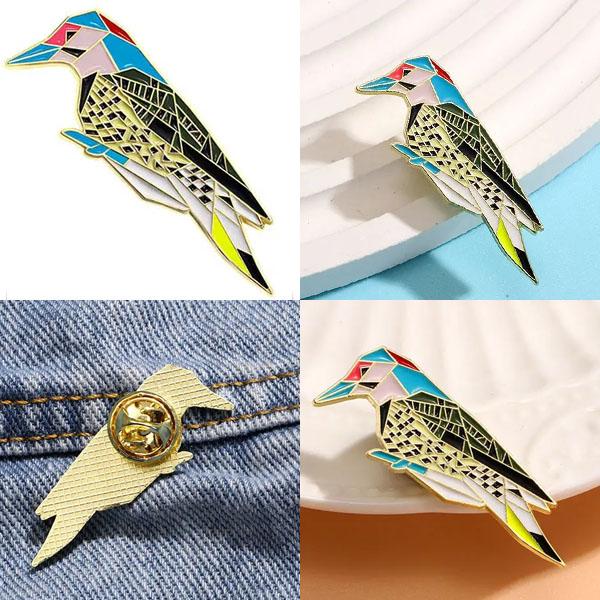 ピンズ ピン バッジ ブローチ バッヂ ( 小鳥 鳥 カワセミ 左向 野鳥
