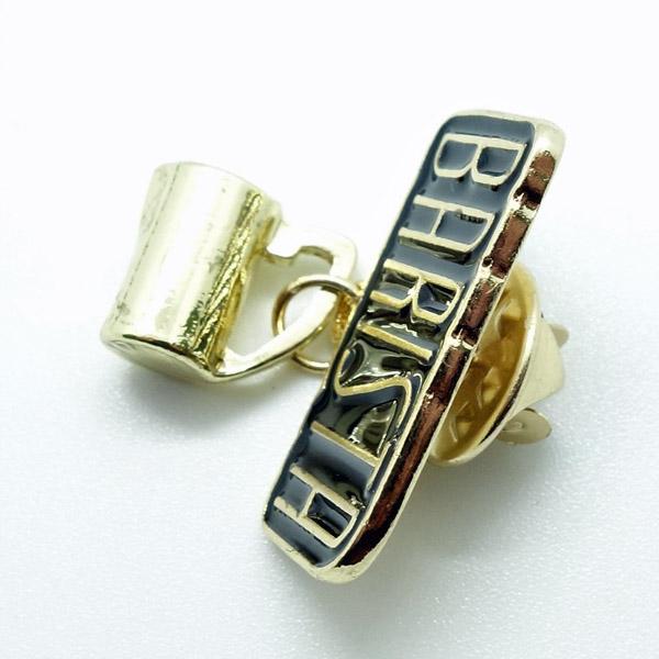 ピンズ ピン バッジ ブローチ バッヂ ( BARISTA バリスタ 金 ゴールド