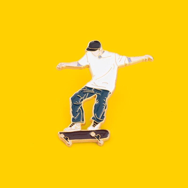 ピンズ ピン バッジ ブローチ ( 男子 )スケーター スケボー スケート 