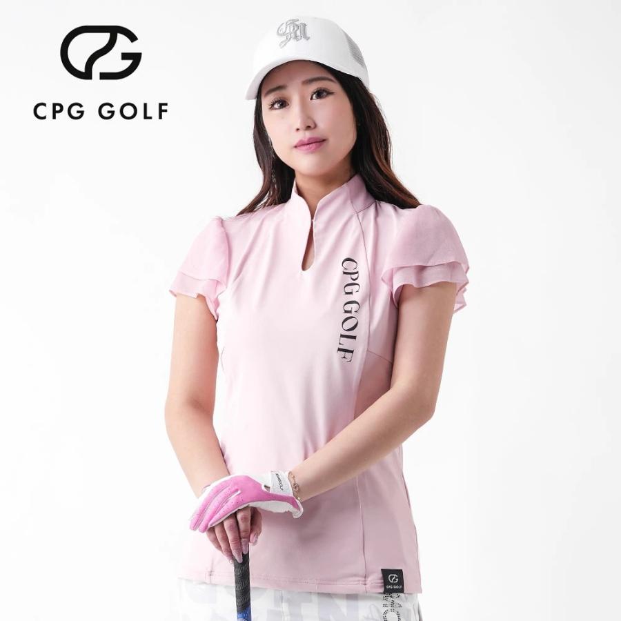 CPG GOLF レディース ポロシャツ ゴルフウェア 半袖ポロ モックネック