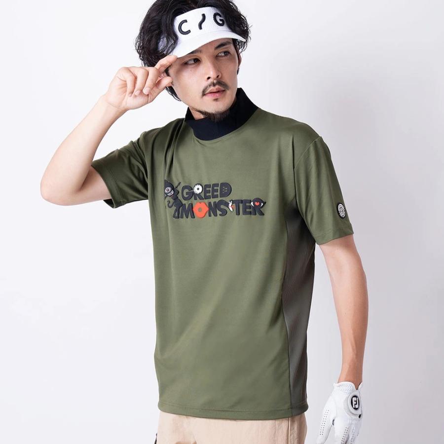 ゴルフウェア メンズ 半袖 トップス ブランド ロゴ モックネック