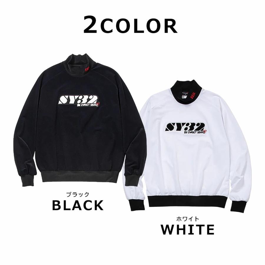 【SY32 GOLF】エスワイサーティートゥーゴルフ CARVICO710 PANTELLERIA パイルモックネック レディース  トップス 長袖 カットソー ロゴ ゴルフ SYG-24A03Wの画像
