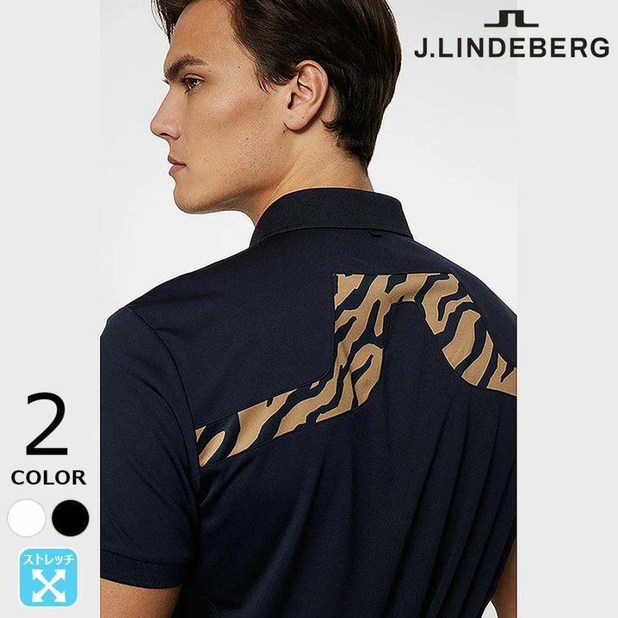 J.LINDEBERG（ジェイリンドバーグ） ショルダーロゴ 半袖 ポロ シャツ