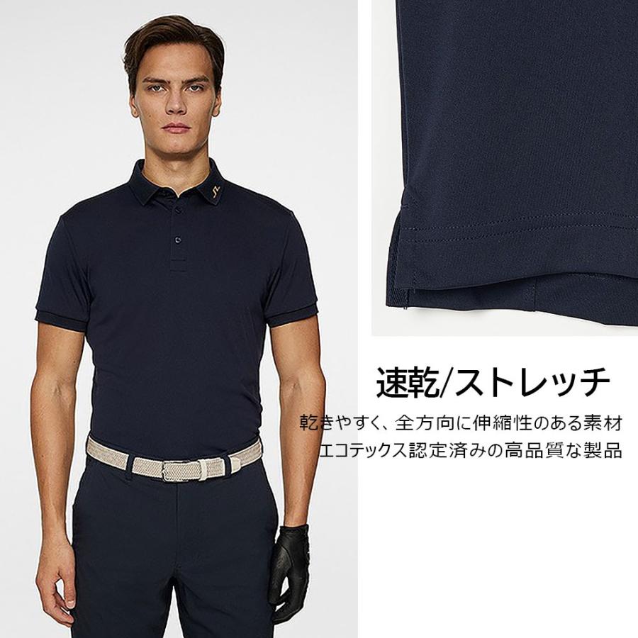 J.LINDEBERG（ジェイリンドバーグ） ショルダーロゴ 半袖 ポロ シャツ
