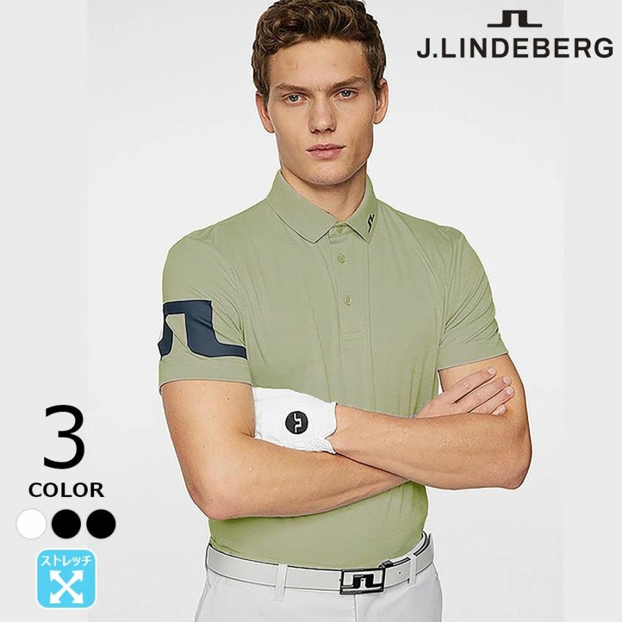 J.LINDEBERG（ジェイリンドバーグ） ショルダーロゴ 半袖 ポロ シャツ