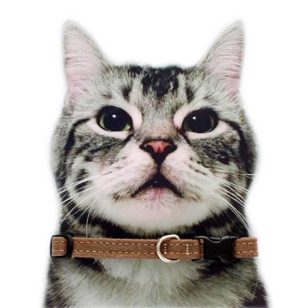 猫にやさしい首輪 ヘンプ×オーガニックコットン ブラウン おしゃれ キャットカラー 安全バックル |  | 02
