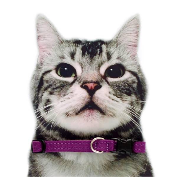 猫にやさしい首輪 ヘンプ×オーガニックコットン パープル おしゃれ キャットカラー 安全バックル |  | 02