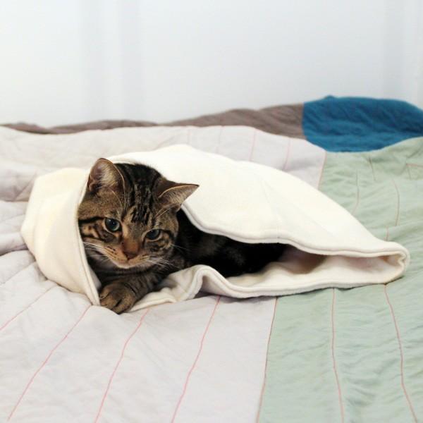 猫の寝袋毛布 オーガニックコットン