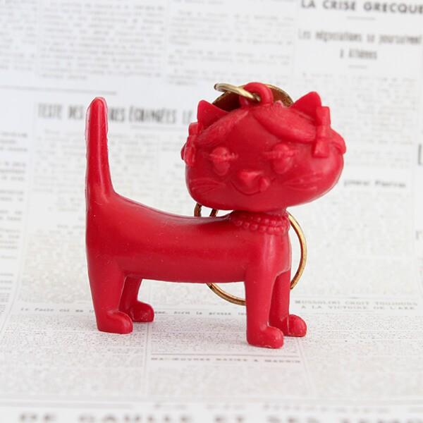 猫 キーホルダー Unimel ユニメル レッド5 フランス フレンチ