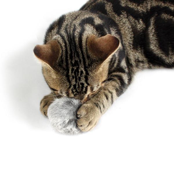 猫おもちゃ マックス 2個セット 天然ファー ボール キャットトイ |  | 05