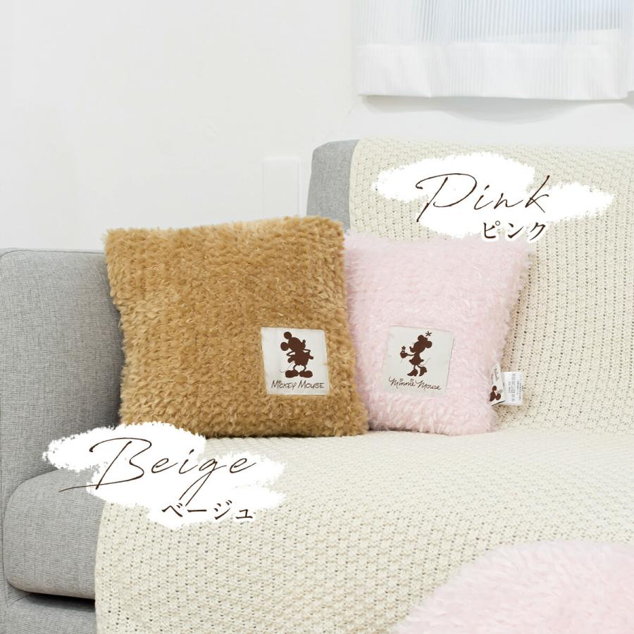 Disney（ディズニー） ミニクッション 30×30cm シープ ボア ミッキー