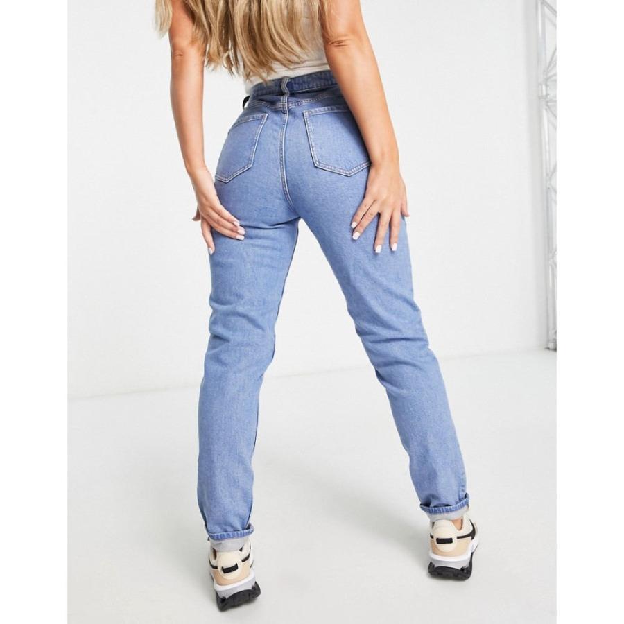 エイソス (ASOS DESIGN) レディース ジーンズ・デニム ボトムス・パンツ Hourglass Slim Mom Jeans In Mid Blue (グレー)｜nul-select｜02