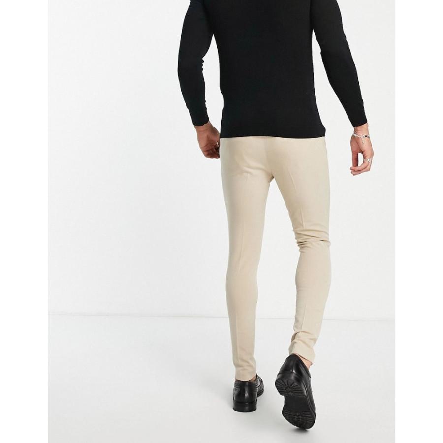 エイソス (ASOS DESIGN) メンズ スキニー・スリム ボトムス・パンツ Super Skinny Smart Trousers In Stone (ベージュ)｜nul-select｜03