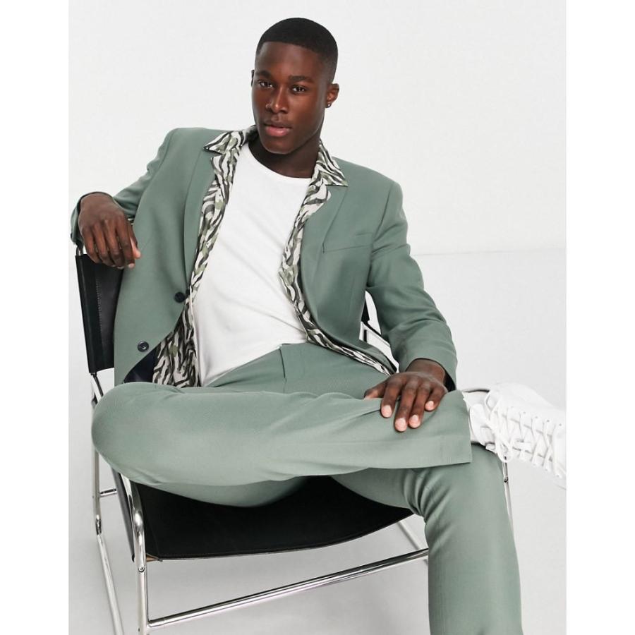 トップマン (Topman) メンズ スーツ・ジャケット アウター Skinny Wedding Suit Jacket In Green