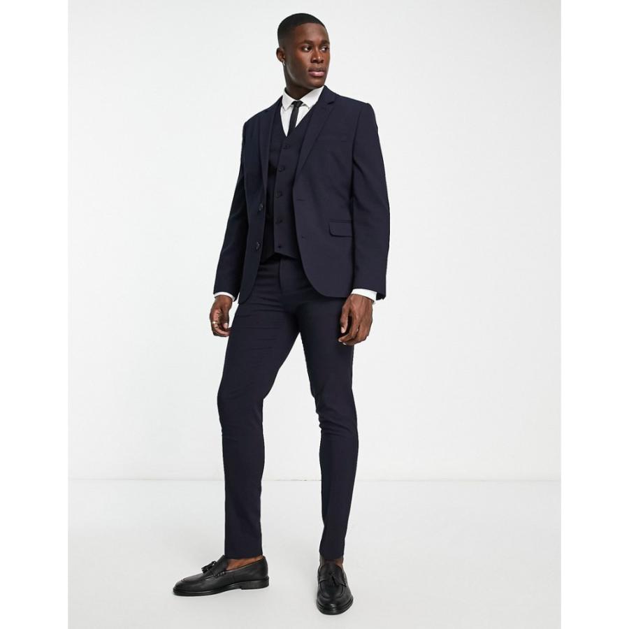 エイソス (ASOS DESIGN) メンズ スラックス ボトムス・パンツ Skinny Suit Trouser In Navy (ネイビー)｜nul-select｜05