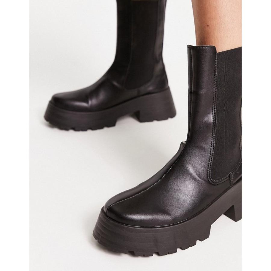 エイソス (ASOS DESIGN) レディース ブーツ シューズ・靴 Agra Chunky Chelsea Boots In Black (ブラック)｜nul-select｜03