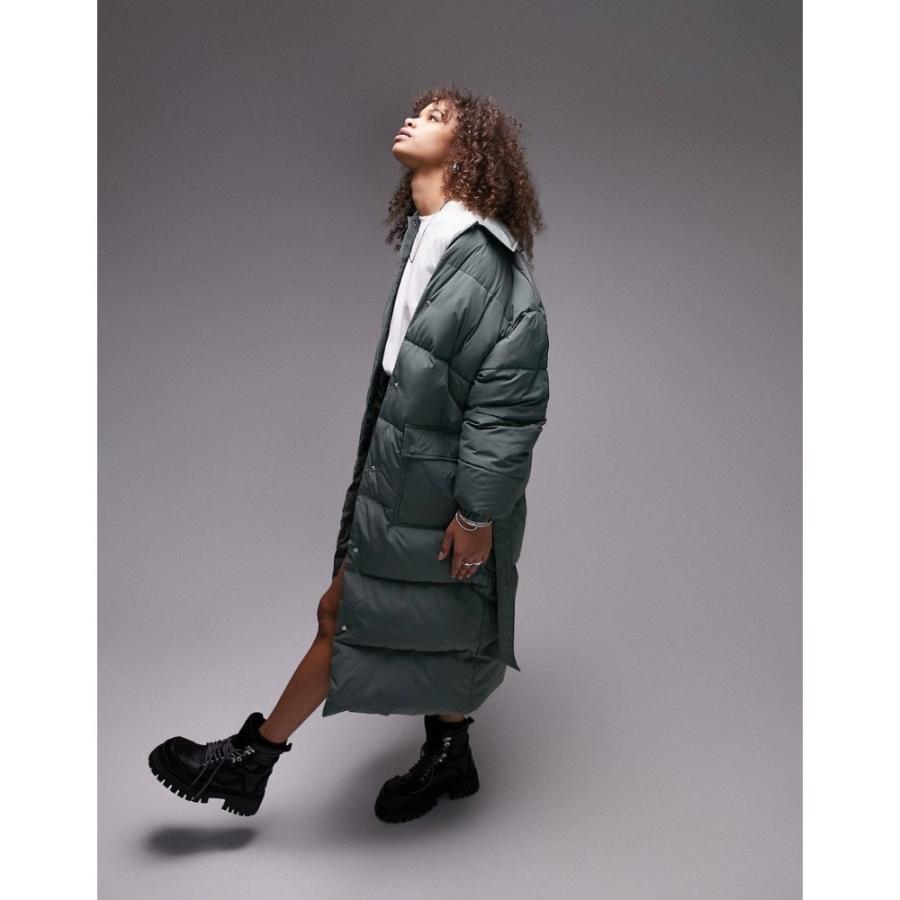 トップショップ Tall) レディース ダウン・中綿ジャケット アウター Longline Puffer Jacket In