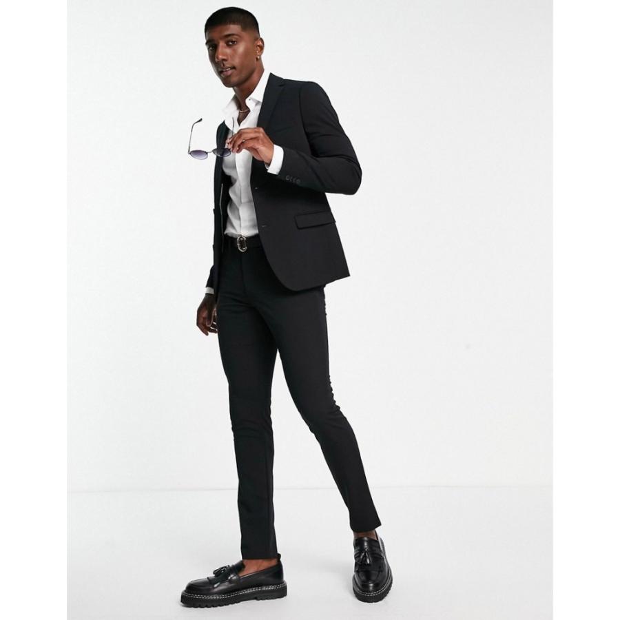 ニュールック (New Look) メンズ スラックス ボトムス・パンツ Super Skinny Suit Trouser In Black (ブラック)｜nul-select｜02