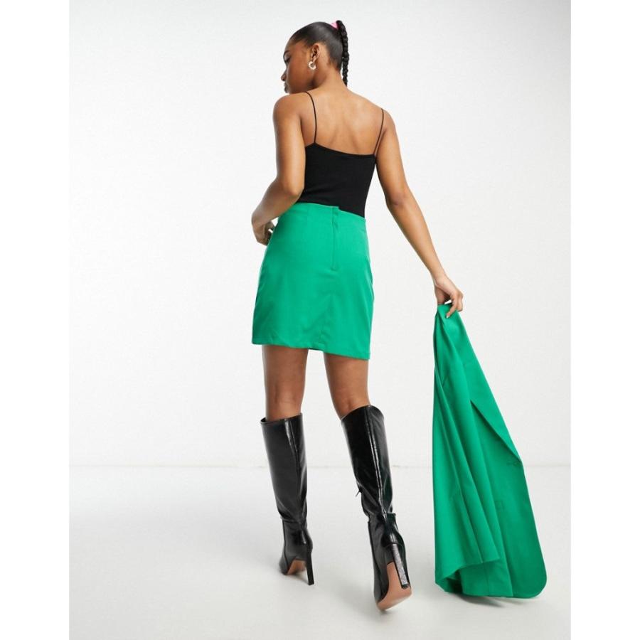 モンキ (Monki) レディース ミニスカート スカート Co-Ord Mix And Match Mini Skirt In Green (グリーン)｜nul-select｜04