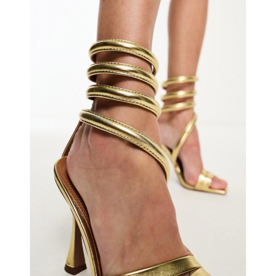 エイソス (ASOS DESIGN) レディース サンダル・ミュール シューズ・靴 Neo Ankle Coil High Heeled Sandals In Gold (ゴールド)｜nul-select｜04