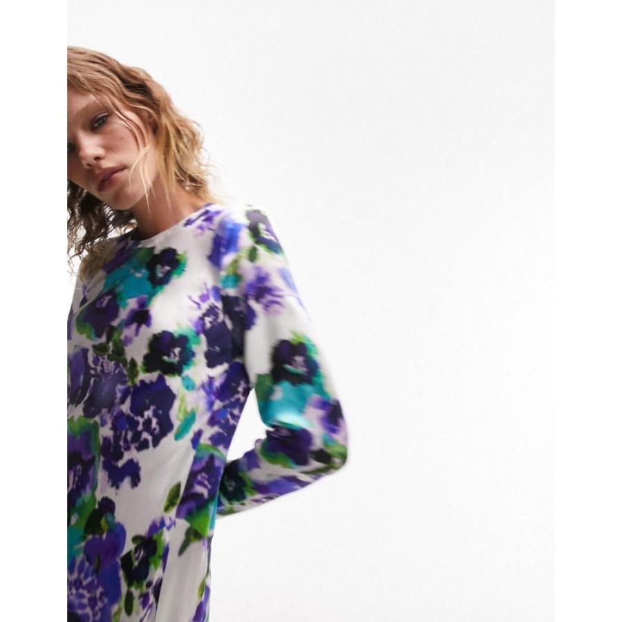 トップショップ (Topshop) レディース ワンピース ワンピース・ドレス Lea Premium Long Sleeve Maxi Dress In Floral Print (マルチカラー)｜nul-select｜02