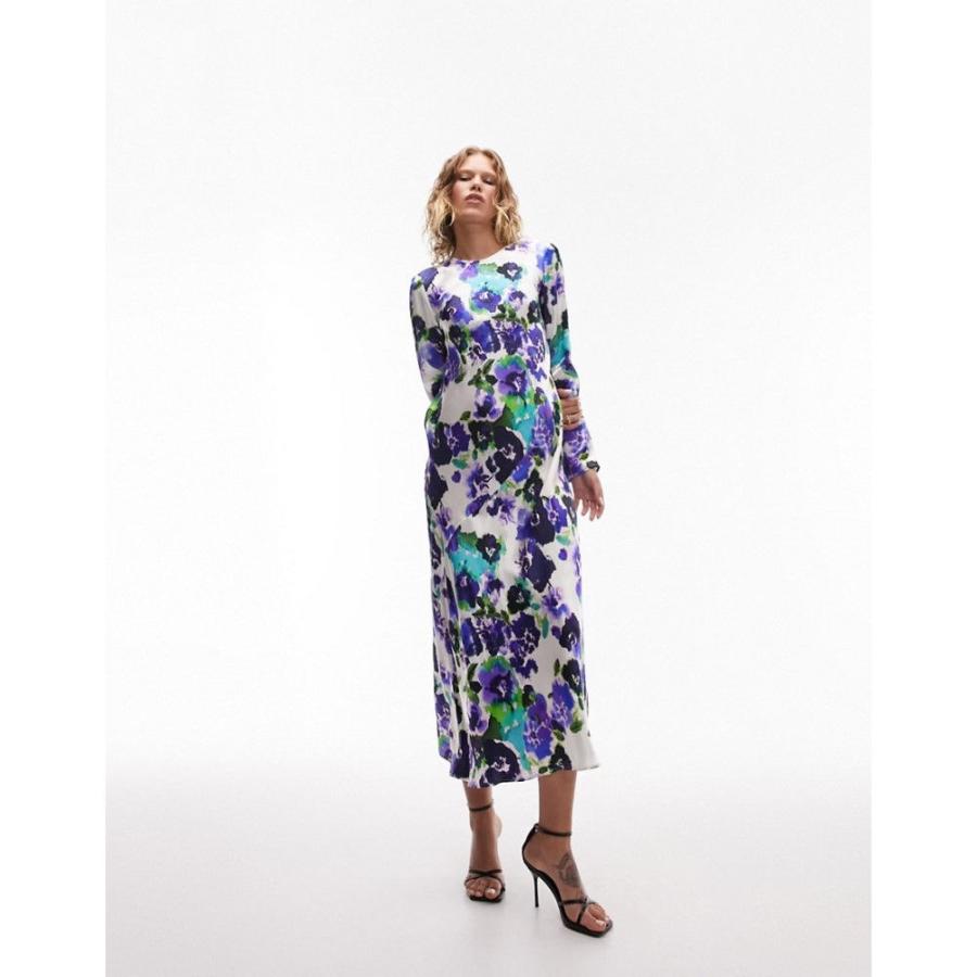 トップショップ (Topshop) レディース ワンピース ワンピース・ドレス Lea Premium Long Sleeve Maxi Dress In Floral Print (マルチカラー)｜nul-select｜04