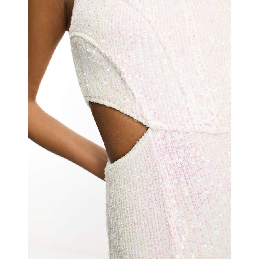 ラーレ (Rare) レディース ワンピース ワンピース・ドレス London Iridescent Sequin Cut Out Midi Dress In White (ホワイト)｜nul-select｜04