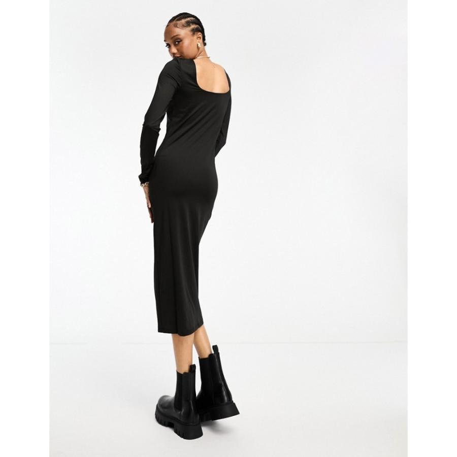 ヴェロモーダ (Vero Moda Tall) レディース ボディコンドレス ワンピース・ドレス Square Neck Bodycon Midi Dress In Black (ブラック)｜nul-select｜02