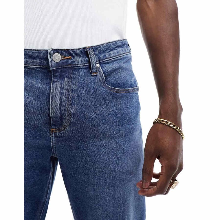 エイソス (ASOS DESIGN) メンズ ジーンズ・デニム ボトムス・パンツ Stretch Slim Jeans In Dark Wash Blue (ダークウォッシュブルー)｜nul-select｜05