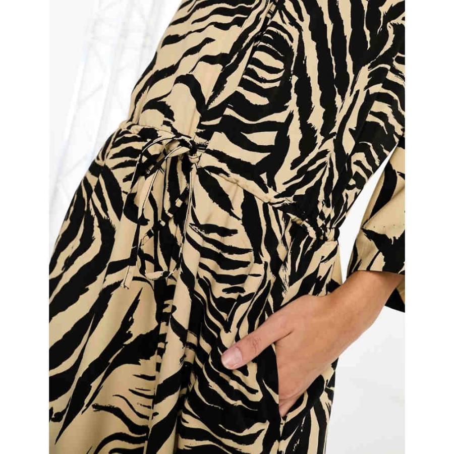 モンキ (Monki) レディース オールインワン ワンピース・ドレス Loose Fit Jumpsuit In Beige Zebra Print ()｜nul-select｜03