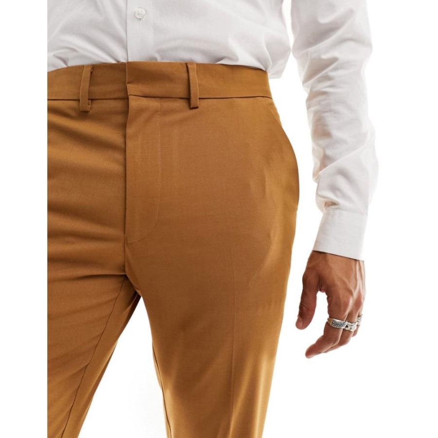 エイソス (ASOS DESIGN) メンズ スラックス ボトムス・パンツ Skinny Suit Trousers In Tobacco (タバコ)｜nul-select｜02