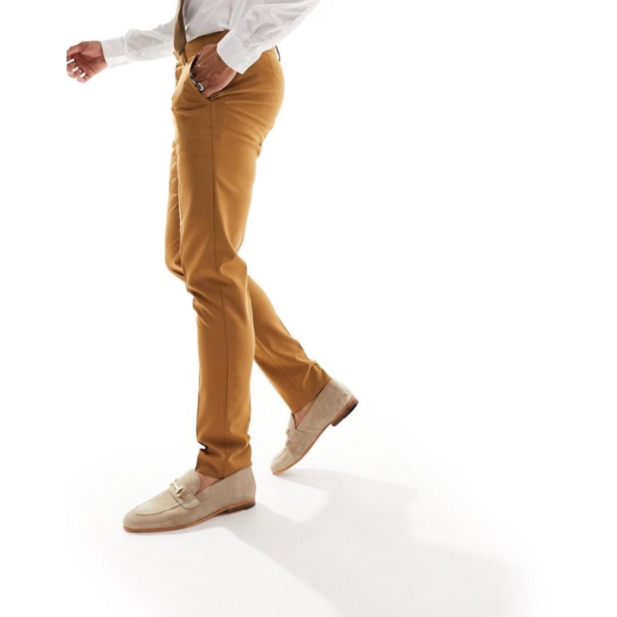 エイソス (ASOS DESIGN) メンズ スラックス ボトムス・パンツ Skinny Suit Trousers In Tobacco (タバコ)｜nul-select｜05