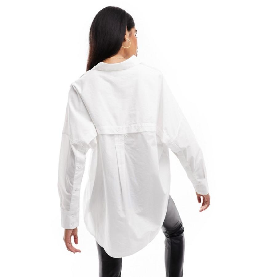 フレンチコネクション (French Connection) レディース ブラウス・シャツ トップス Rhodes Poplin Shirt With Removable Back Button Detail In White ()｜nul-select｜02