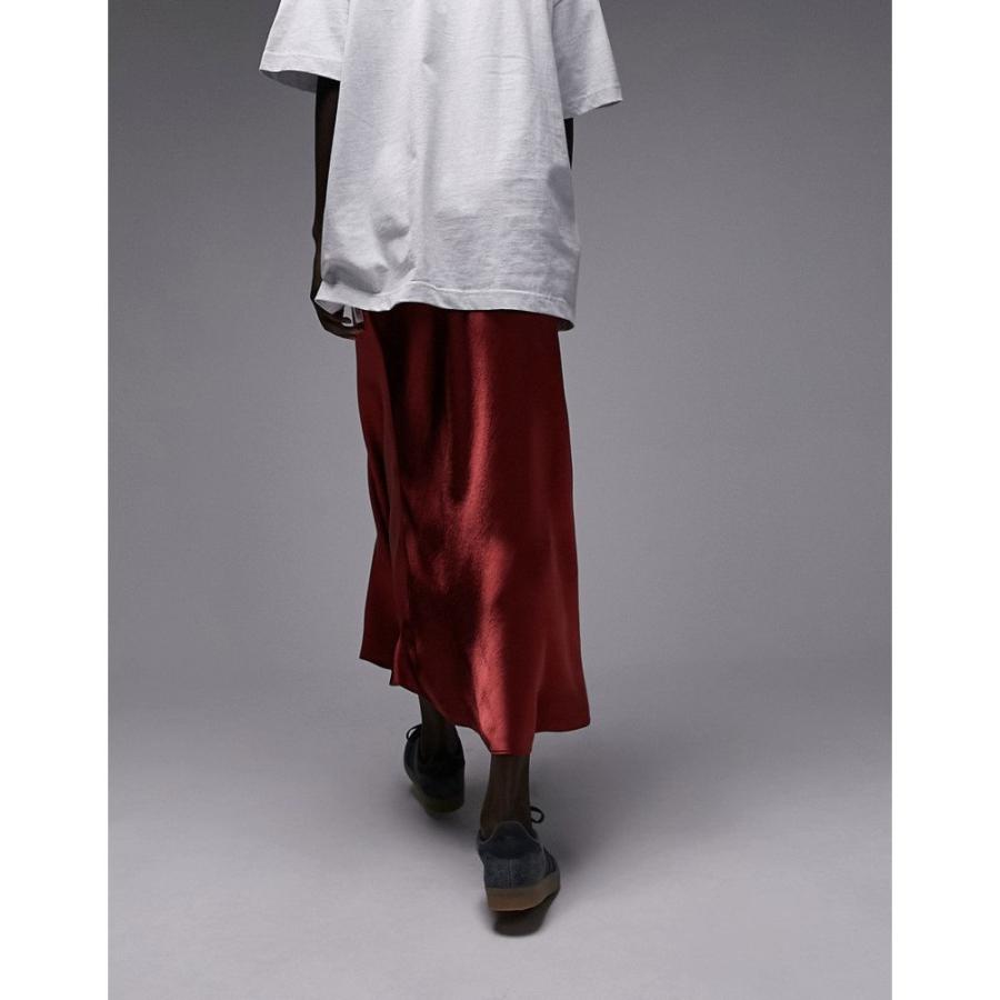 トップショップ (Topshop Tall) レディース ロング・マキシ丈スカート スカート Asymmetric Maxi Skirt With Ruched Panel In Spice (サーモンピンク)｜nul-select｜04