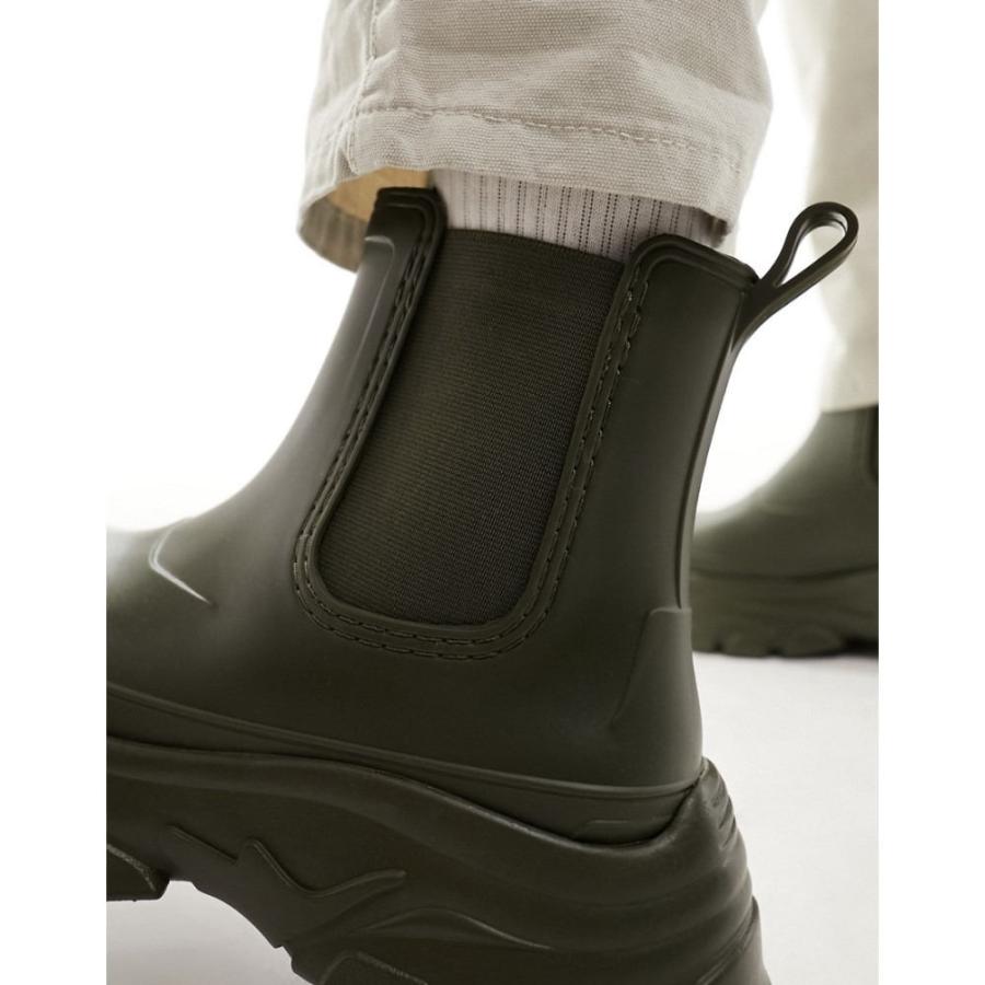 エイソス (ASOS DESIGN) メンズ ブーツ シューズ・靴 Wellington Boots In Khaki (カーキ)｜nul-select｜02