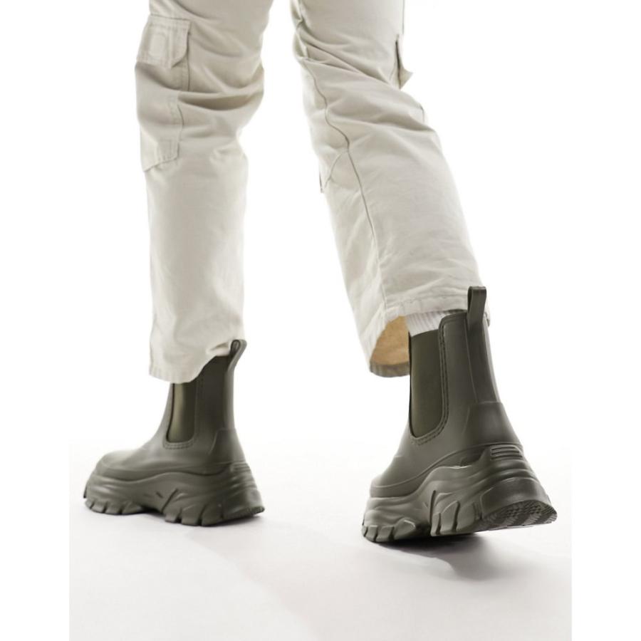 エイソス (ASOS DESIGN) メンズ ブーツ シューズ・靴 Wellington Boots In Khaki (カーキ)｜nul-select｜03