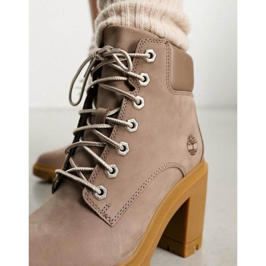 ティンバーランド (Timberland) レディース ブーツ シューズ・靴 Allington Heights 6 Inch Heeled Boots In Taupe Nubuck Leather (トープヌバック)｜nul-select｜02