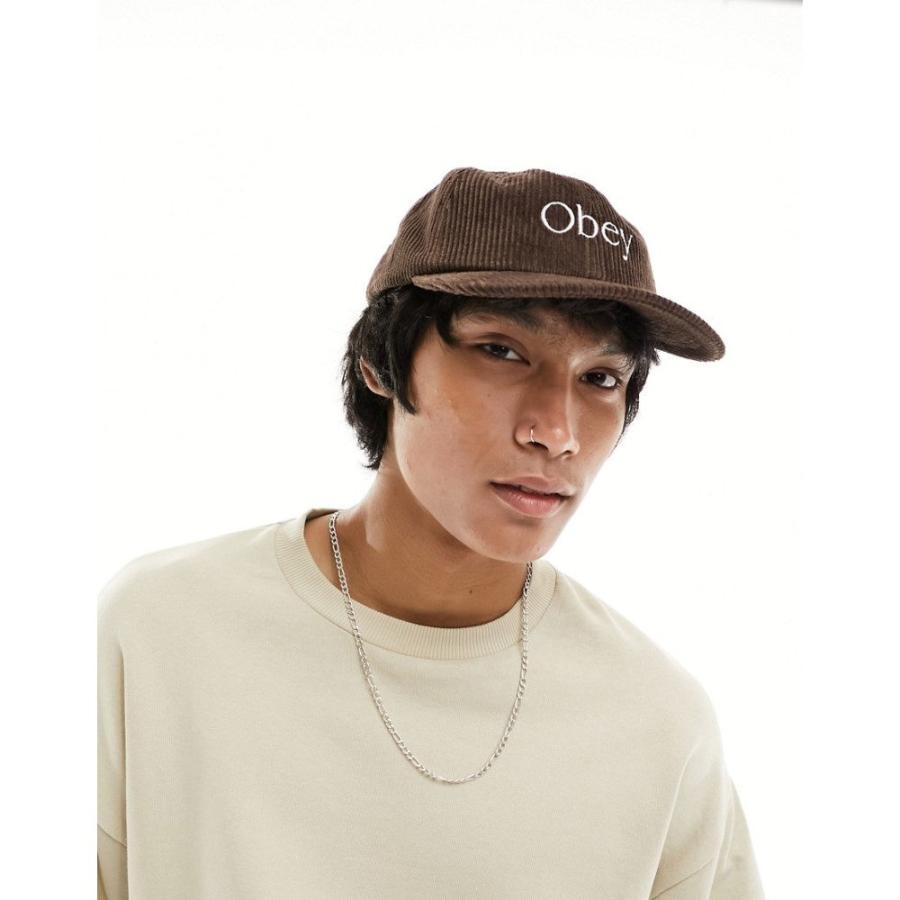 オベイ (Obey) メンズ キャップ 帽子 Ellis 6 Panel Corduroy Cap In Brown (ブラウン)｜nul-select｜04