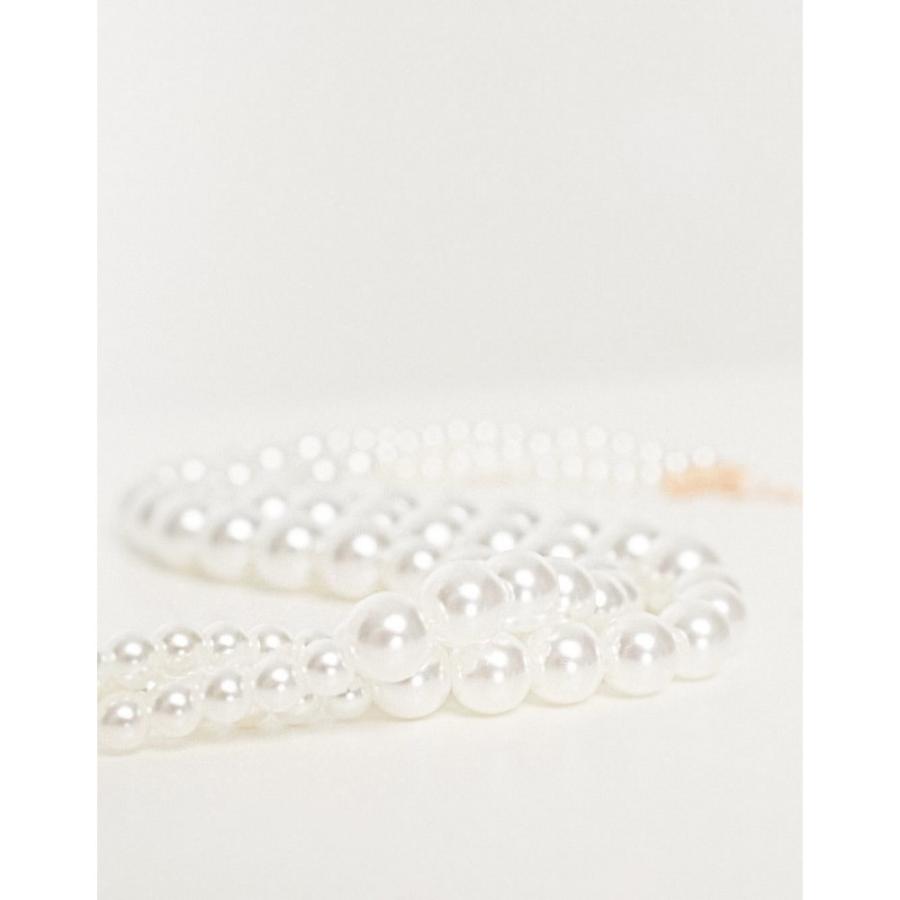 エイソス (ASOS DESIGN) レディース ネックレス ジュエリー・アクセサリー Choker Necklace With Triple Row Faux Pearl Design (ホワイト)｜nul-select｜03