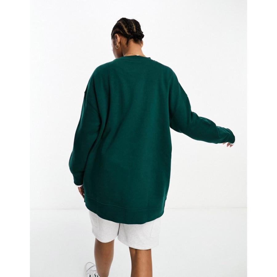 モンキ (Monki) レディース ニット・セーター トップス Long Sleeve Oversized Sweater In Dark Green (ダークグリーン)｜nul-select｜02