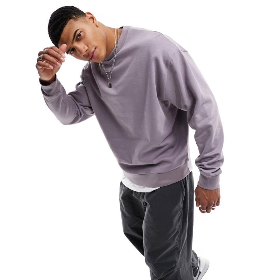 エイソス (ASOS DESIGN) メンズ スウェット・トレーナー トップス Oversized Sweatshirt With City Print In Grey ()｜nul-select｜02