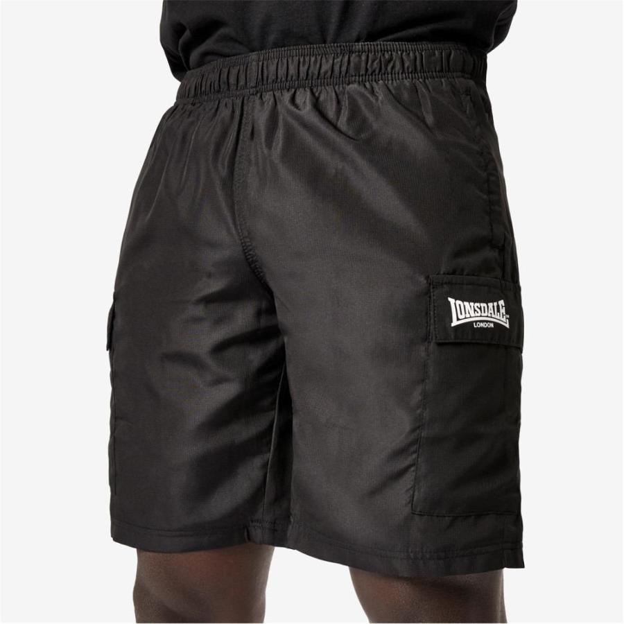ロンズデール (Lonsdale) メンズ ショートパンツ ボトムス・パンツ Cargo Shorts (Black)｜nul-select｜03