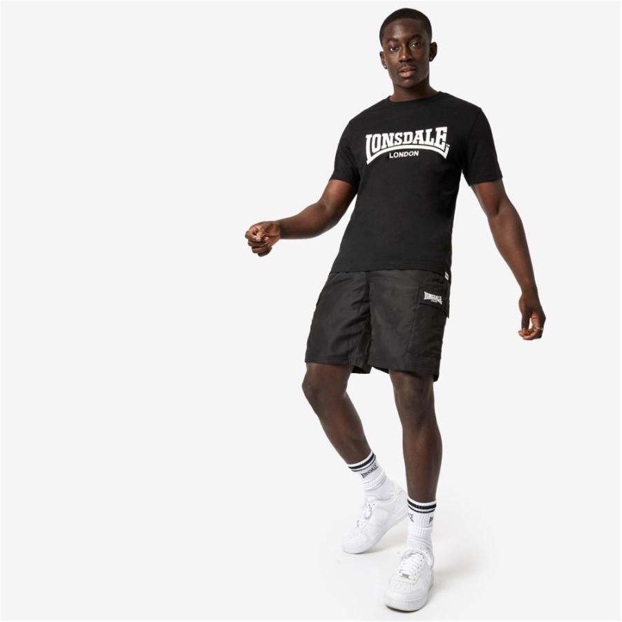 ロンズデール (Lonsdale) メンズ ショートパンツ ボトムス・パンツ Cargo Shorts (Black)｜nul-select｜04