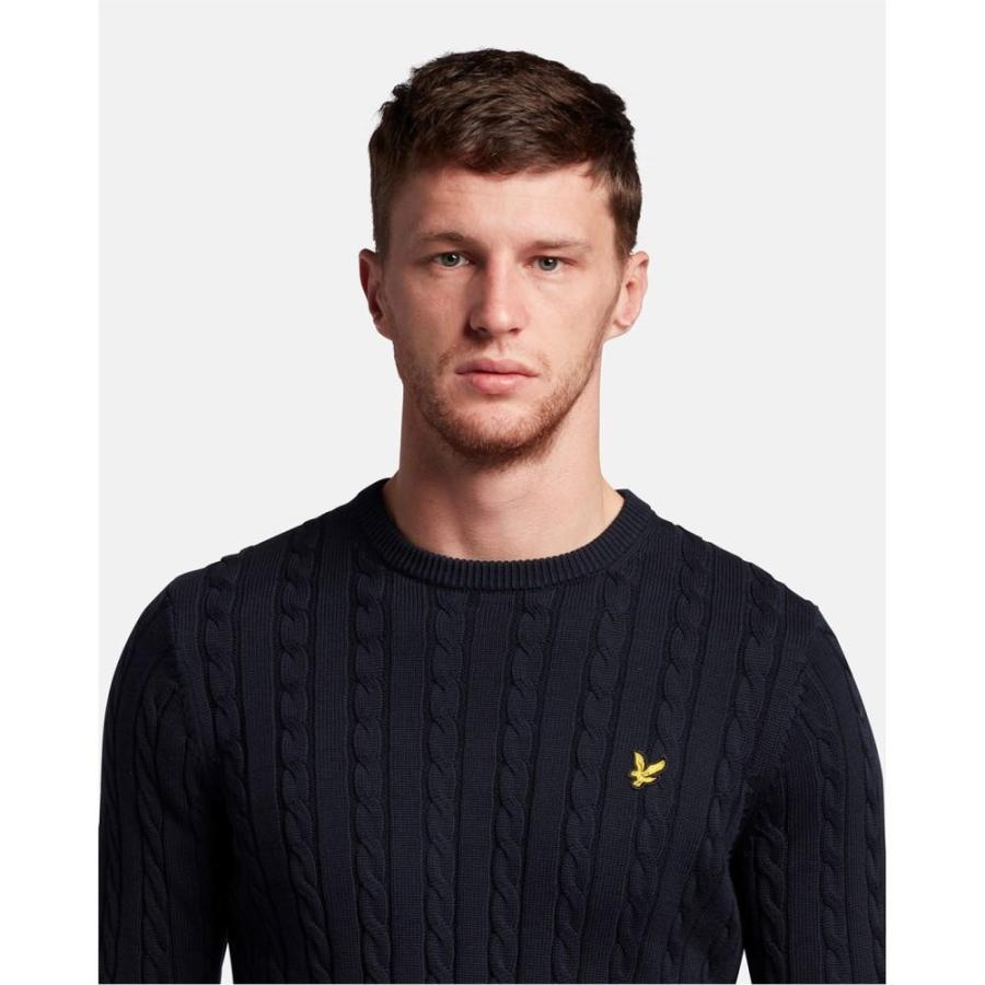 ライル アンド スコット (Lyle and Scott) メンズ ニット・セーター トップス Cttncble Jmpr Sn99 (Dark Navy)｜nul-select｜02